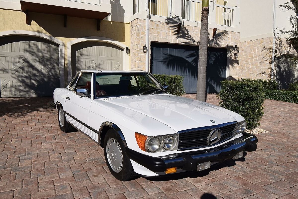 1986 Mercedes-Benz 560 Series 560SL Arctic White 61k Miles 1986 Mercedes-Benz 500-Series 560SL