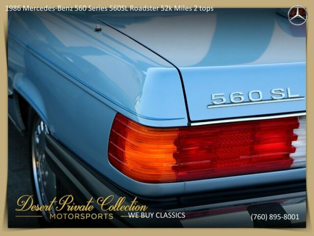 1986 Mercedes-Benz 560 Series 560SL Roadster 52k Miles + 2 tops - photo 12