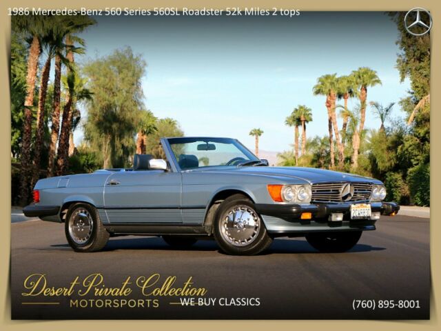 1986 Mercedes-Benz 560 Series 560SL Roadster 52k Miles + 2 tops - photo 2