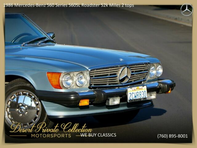 1986 Mercedes-Benz 560 Series 560SL Roadster 52k Miles + 2 tops - photo 3