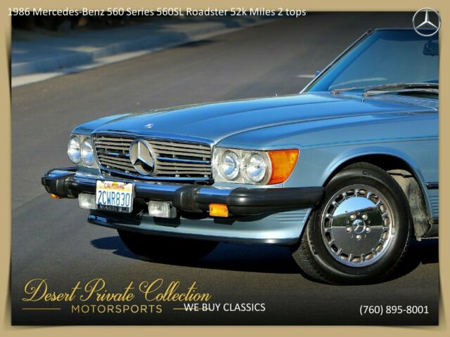 1986 Mercedes-Benz 560 Series 560SL Roadster 52k Miles + 2 tops - photo 4