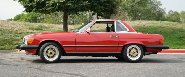 1986 MERCEDES-BENZ 560SL; RED/BLACK, FULLY SERVICED, ONLY 13K MILES!! 1986 Mercedes-Benz SL-Class