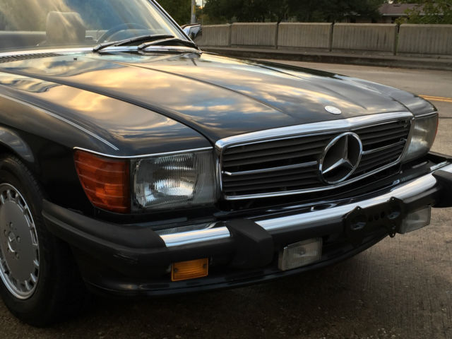 1986 Mercedes-Benz SL-Class RARE DB 199 BLACK PEARL ext. / BLACK LEATHER int. - photo 2