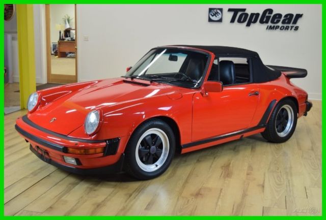 1986 Porsche 911 Cabriolet Only 26,065 Miles Fully Documented Miles 1986 Porsche 911 Carrera