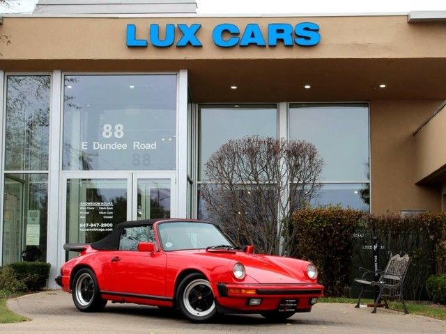 1986 Porsche 911 Convertible 5-Speed Manual 71,677 Miles Red Convertible 3.2L Fl 1986 Porsche 911 Convertible 5-Speed Manual