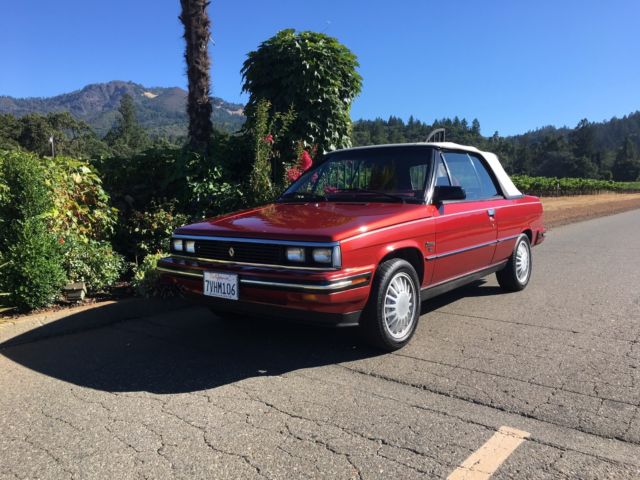 1986 Renault "ALLIANCE" DL 1.7 Convertible, AC, AM/FM, Great Original Condition 1986 Renault Alliance DL 1.7 "High Country Package"