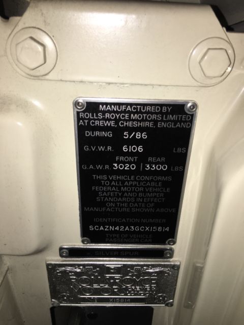 1986 Rolls-Royce Silver Spirit/Spur/Dawn - photo 7