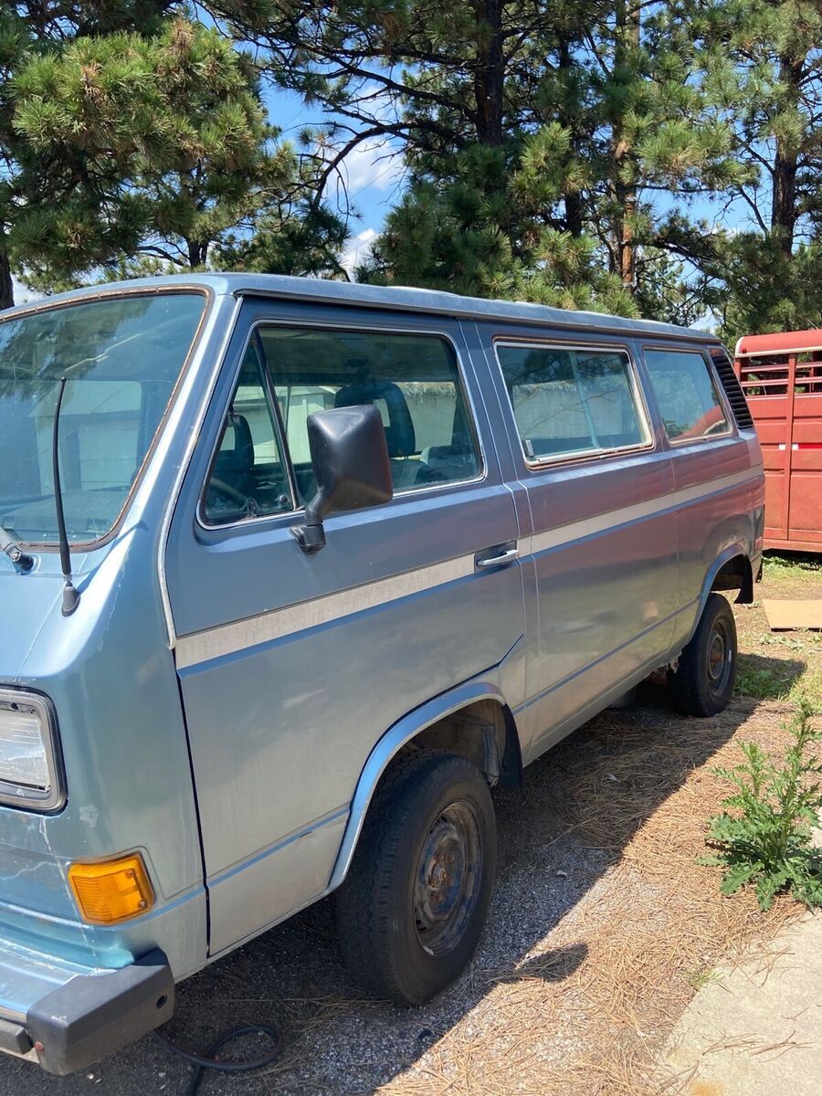 1986 Volkswagen Vanagon Van Blue 4WD Manual BUS 1986 Volkswagen Vanagon BUS
