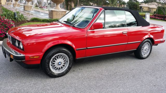 1987 1988 1989 BMW 325i 325ic Convertible Cabriolet Red Black 3 series RESTORED! 1987 BMW 3-Series