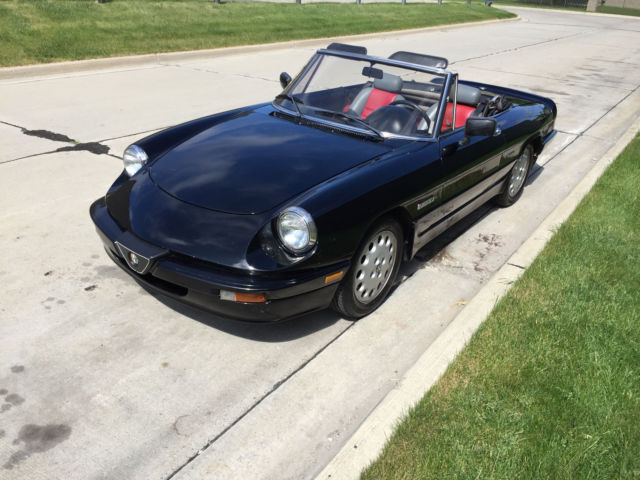 1987 Alfa Romeo Spider Quadrifoglio, black/red-grey int, nice shape, runs great 1987 Alfa Romeo Spider