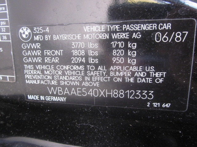 1987 BMW 3-Series 325 - photo 12
