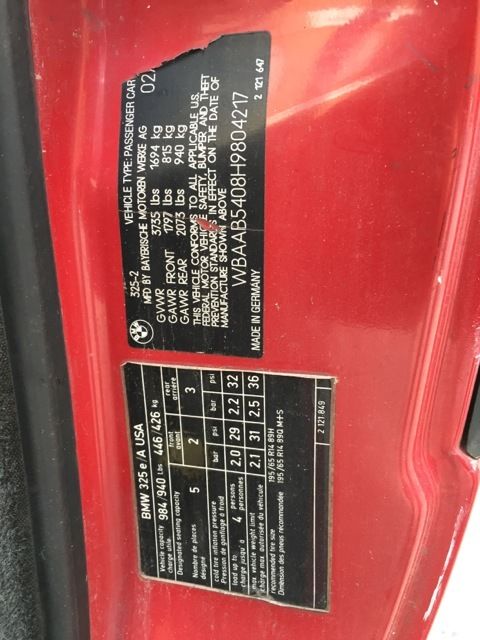 1987 BMW 3-Series 325e - photo 3