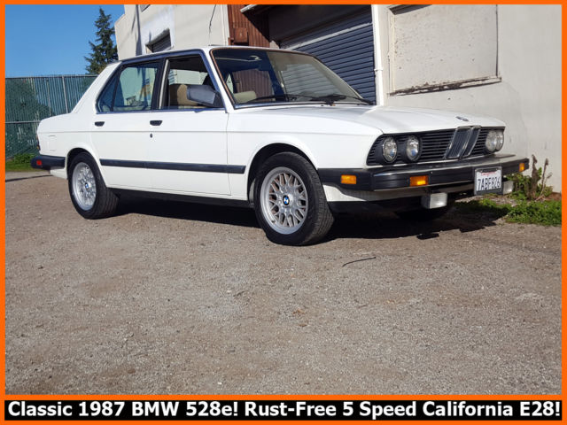 1987 BMW 528E SUPER ETA! ORIGINAL CALIFORNIA E28 RARE 5 SPEED STICK! NO RESERVE! 1987 BMW 5-Series 528E