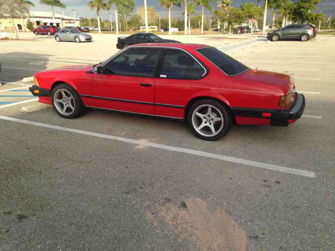 1987 BMW 635CSi Coupe Red RWD Automatic CSI AUTOMATIC 1987 BMW 635CSi CSI AUTOMATIC L6