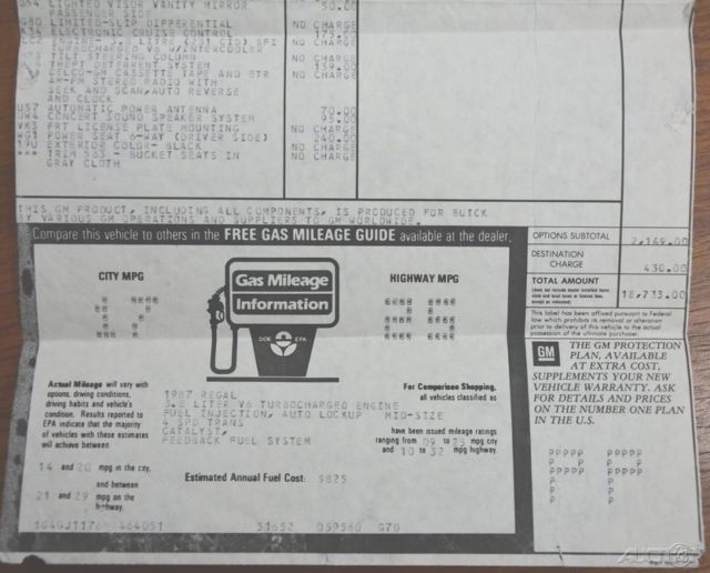 1987 Buick Grand National 3.8 V6 Turbo - photo 7