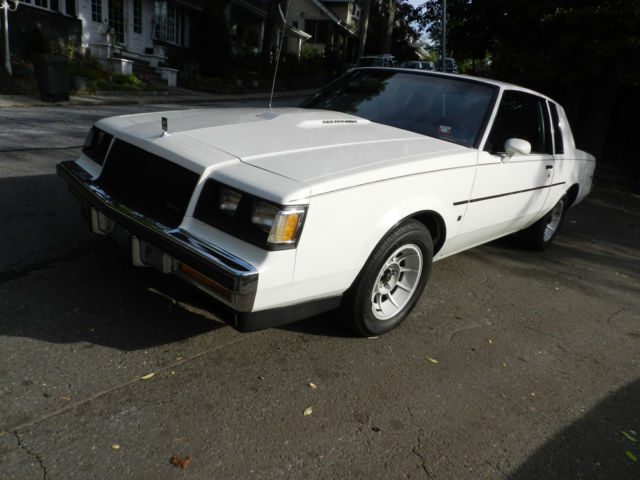 1987 BUICK REGAL LIMITED T-TYPE TURBO WHITE LOW MILES MINT FAST GRAND NATIONAL 1987 Buick Regal 2dr Coupe Li