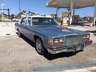 1987 CADILLAC FLEETWOOD BROUGHAM D'ELEGANCE BLUE WHITE LEATHER 27000 ORG MILES 1987 Cadillac Fleetwood