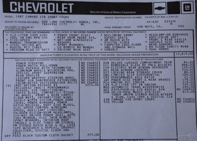 1987 Chevrolet Camaro Z28 IROC Z - photo 7
