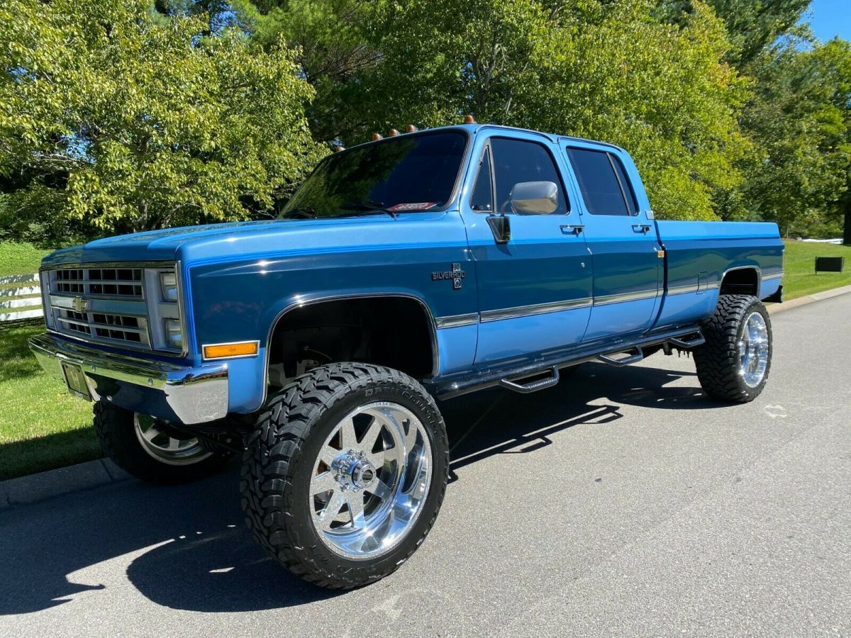 1987 CHEVROLET K30 CREW CAB 4X4-6.2 LS SWAP-FULLY REDONE-VINTAGE AIR-24S-LOOK!! 1987 Chevrolet C/K Pickup 3500