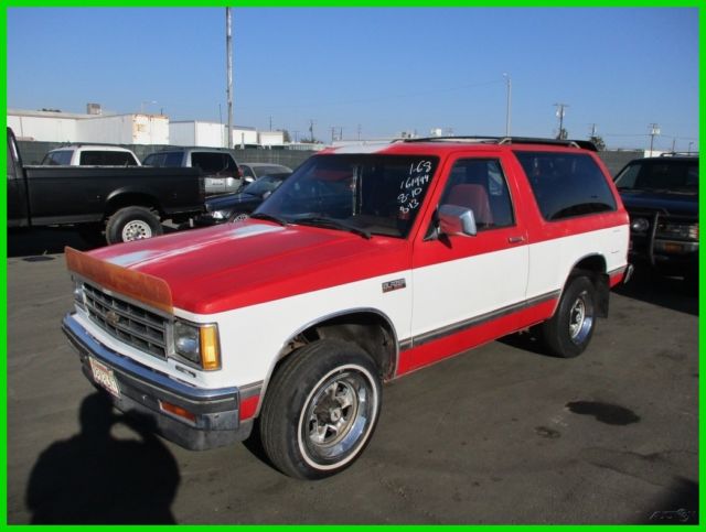 1987 Chevrolet S-10 Blazer Used 2.8L V6 12V Automatic NO RESERVE 1987 Chevrolet S-10