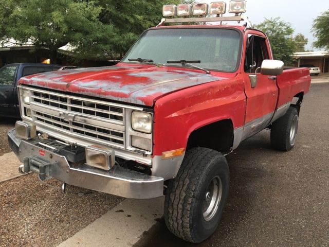1987 Chevy K10 Silverado 4x4 350 TBI Fuel Injected Automatic 700R4 Lifted 1987 Chevrolet C-10 Silverado 4x4 K10 V 10