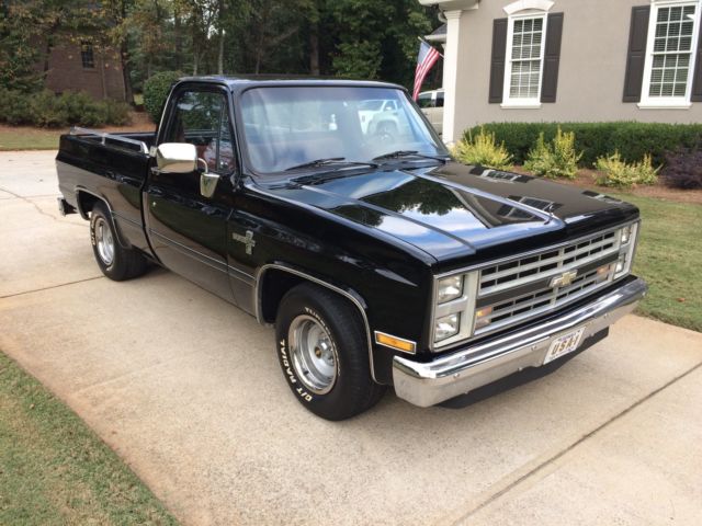 1987 Chevy Silverado SWB Black 350 Fuel Injected 700R4 Cold Air Classic Truck 1987 Chevrolet Other Pickups Silverado