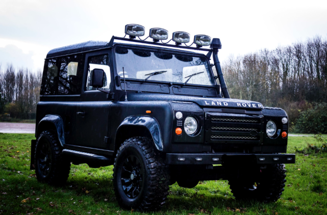 1987 Classic RHD Matte Black Land Rover Defender 2.5 200 tdi 4x4 Savage Panorama 1987 Land Rover Defender