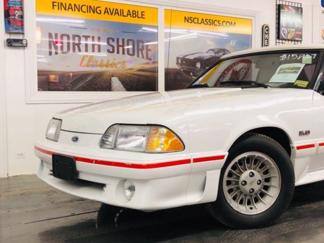 1987 Ford Mustang -GT CONVERTIBLE TRIPLE WHITE ONLY 17k MILES-VIDEO - photo 3