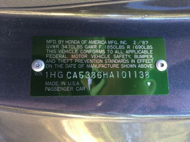 1987 Honda Accord LXi - photo 8