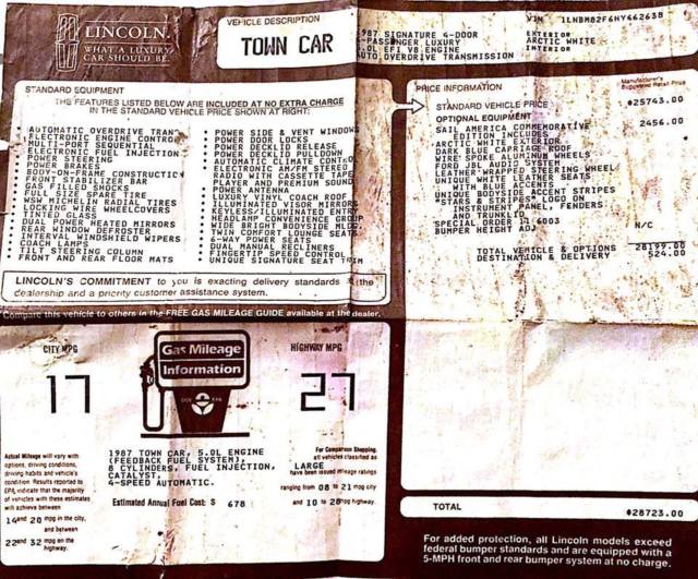 1987 Lincoln Town Car Signature series - photo 8