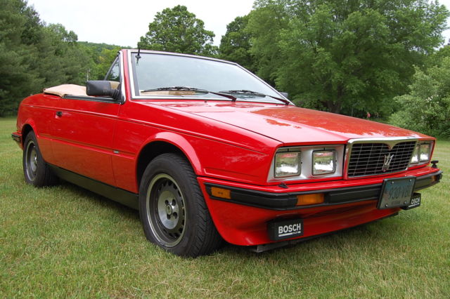 1987 Maserati BiTurbo Spyder Red with Tan Excellent Condition 1987 Maserati BiTurbo Spyder Red/Tan 5 Speed. Very Nice!!