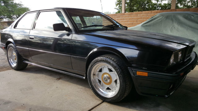 1987 Maserati Biturbo Twin turbo. aftermarket intercoolers 400 hp Black 5 speed 1987 Maserati Biturbo Si