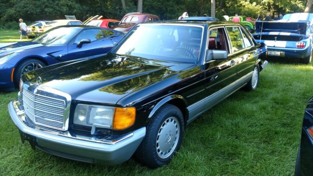 1987 Mercedes 560SEL Show Car Black Maroon Leather SPOTLESS Rare w126 560 Power 1987 Mercedes-Benz 500-Series 560SEL Long Wheel Base W126 S Class