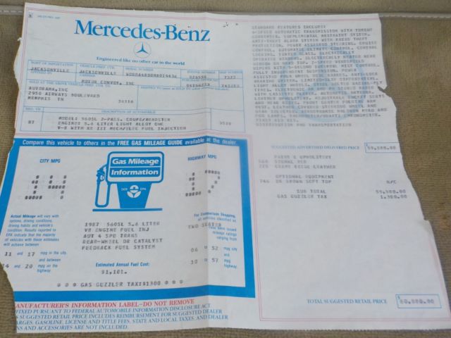 1987 Mercedes-Benz SL-Class 560SL ROADSTER - photo 9