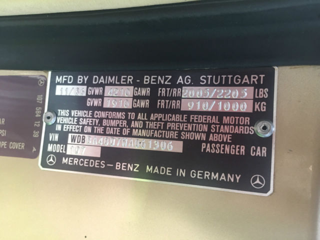 1987 Mercedes-Benz SL-Class SL - photo 12