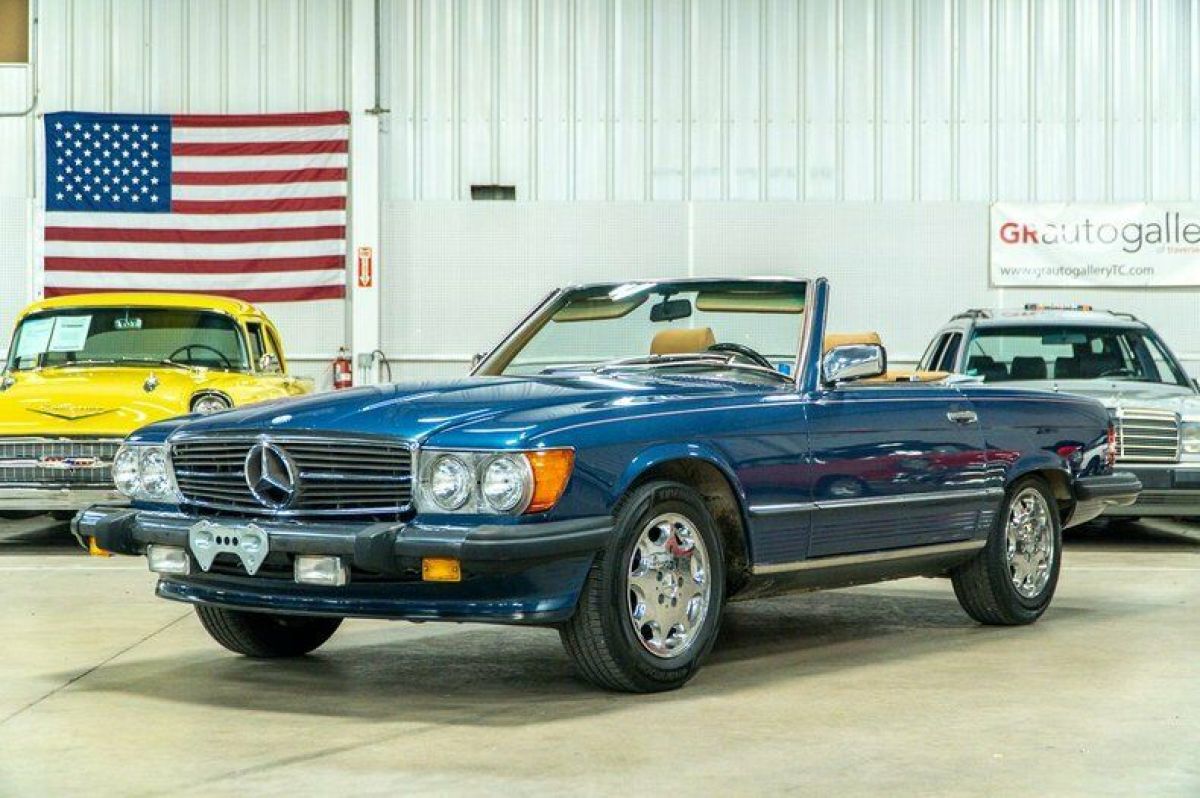 1987 Mercedes-Benz 560SL 80299 Miles Nautical Blue Metallic Convertible 5.6L V8 1987 Mercedes-Benz SL-Class