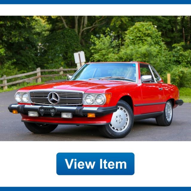 1987 Mercedes Benz 560SL Convertible Hard Soft Top SERVICED Rear Seat carfax! 1987 Mercedes-Benz SL-Class Base Convertible 2-Door