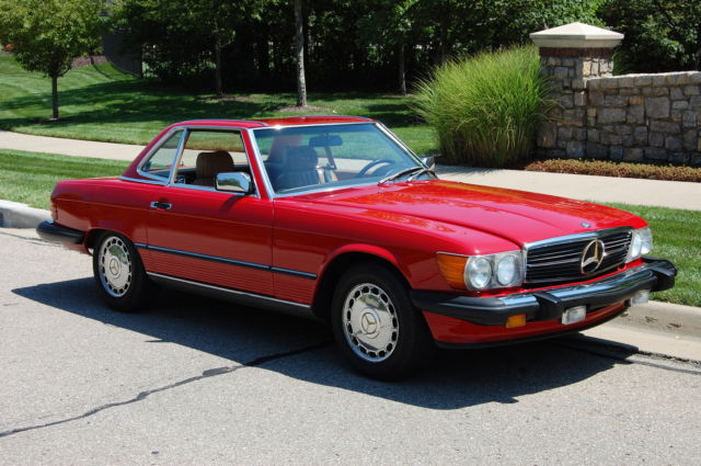1987 Mercedes Benz 560SL Roadster R107 Red/Palomino 124K NICE! 1987 Mercedes-Benz SL-Class 560SL