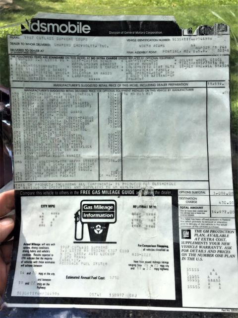 1987 Oldsmobile Cutlass Supreme - photo 13