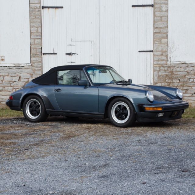 1987 Porsche 911 Carrera 2-Door Venetian Blue Cabriolet Rebuilt Engine MINT! 1987 Porsche 911 Cabriolet
