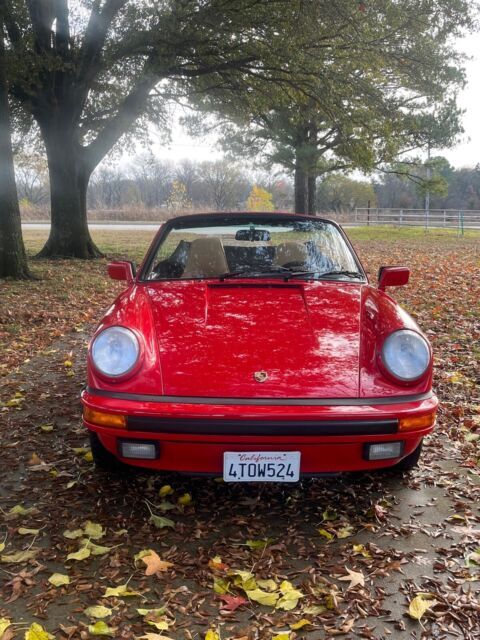 1987 Porsche 911 Convertible Red RWD Manual CARRERA 1987 Porsche 911 CARRERA