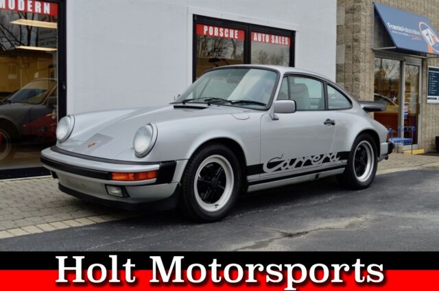 1987 Porsche 911 Coupe, Silver w/ Factory Spoilers, 47K Miles, Factory Fuchs!! 1987 Porsche 911 Carrera
