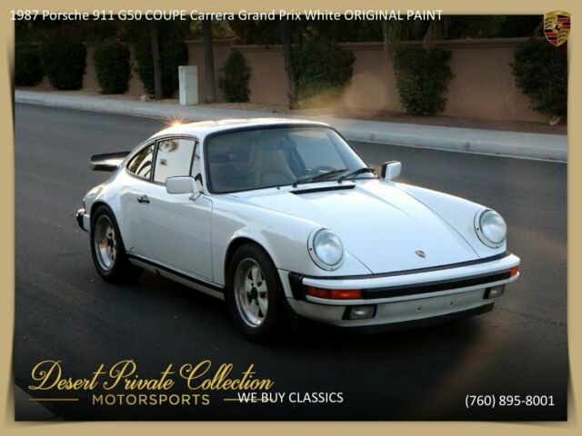 1987 Porsche 911 G50 COUPE Carrera Grand Prix White ORIGINAL PAINT - photo 2