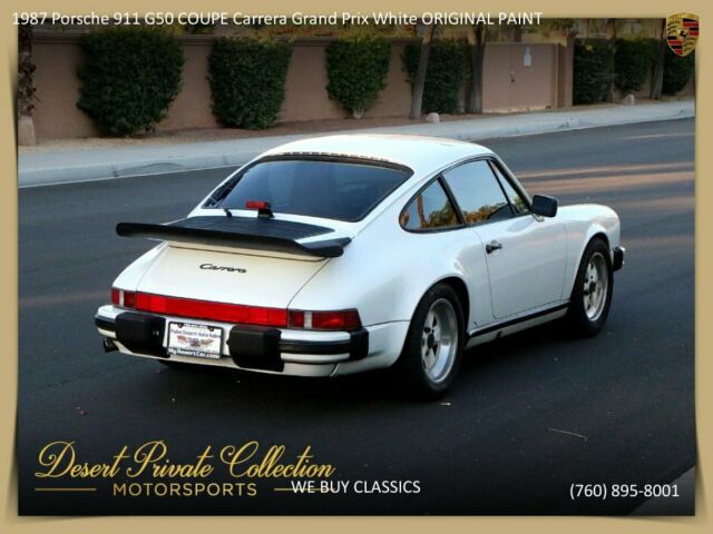1987 Porsche 911 G50 COUPE Carrera Grand Prix White ORIGINAL PAINT - photo 3