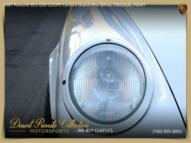 1987 Porsche 911 G50 COUPE Carrera Grand Prix White ORIGINAL PAINT - photo 7
