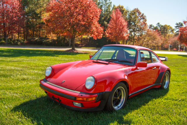 1987 Porsche 911 Turbo Coupe 930 Guards Red over Crimson Red/Black - 58k Miles 1987 Porsche 930 Coupe