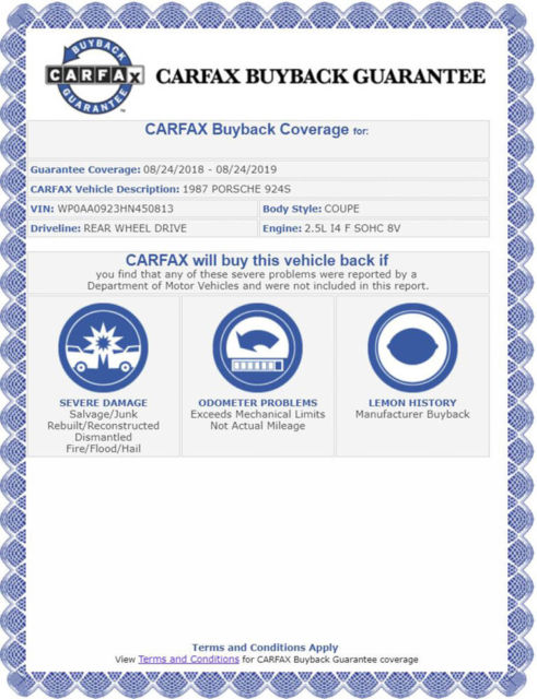 1987 Porsche 924 924 Manual 2DR Coupe 5 Speed Manual 46K mi Collectible CARFAX - photo 11