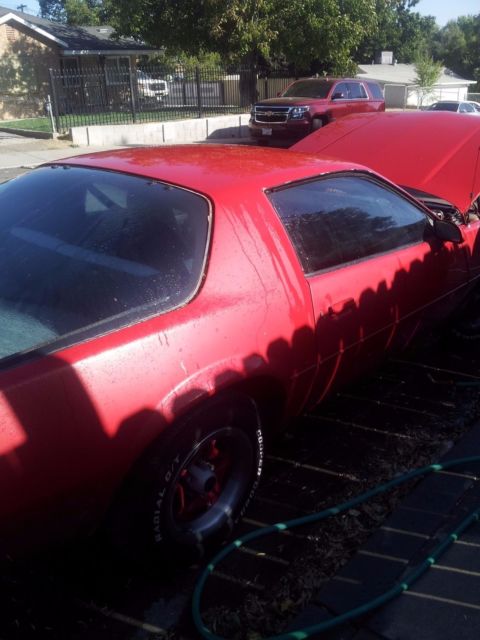 1987 RED IROC RS Chevy Camaro with grey interior 1987 Chevrolet Camaro grey