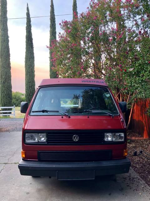 1987 Red VW Vanagon Westfalia 1987 Volkswagen Bus/Vanagon