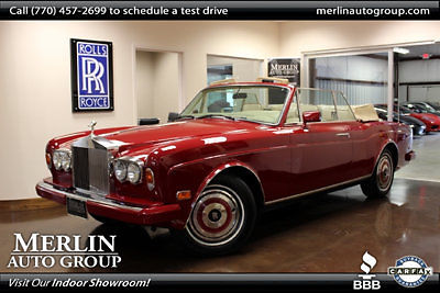 1987 Rolls-Royce Corniche Power Top Low Miles 2 dr Automatic Red 1987 Rolls-Royce Corniche